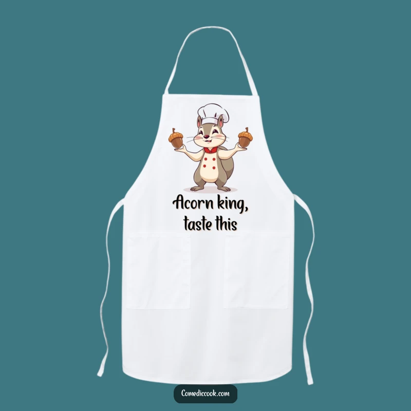 Funny Squirrel Chef Apron: Juggle Your Cooking Tasks with Acorn-Inspired Determination