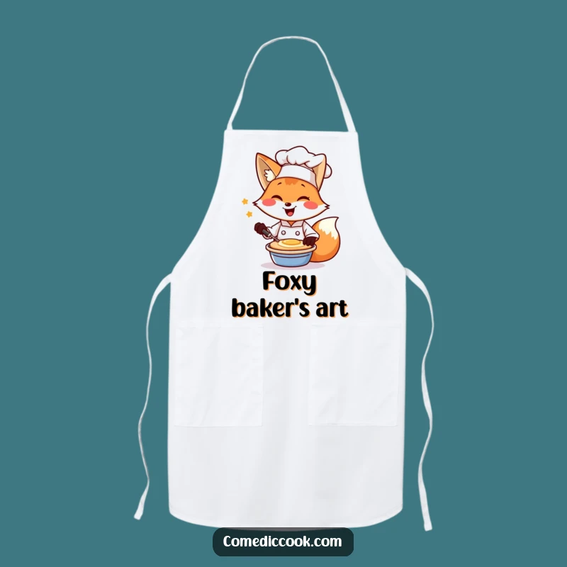 Funny Fox Chef Pancake Apron: Hilarious Kitchen Protection for Breakfast Masters