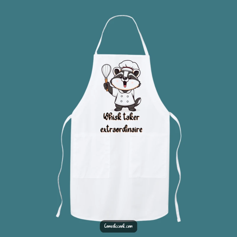 Funny Kawaii Badger Chef Apron - Proud Baker Kitchen Wear, Perfect Funny Gift
