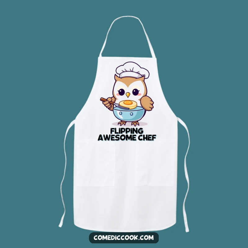 Funny Kawaii Owl Chef Apron: Pancake Perfectionist, Practical Funny Gift