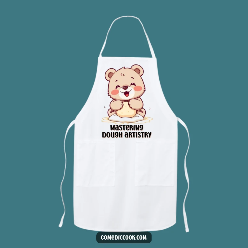 Funny Bear Cub Baking Apron: Cook with Sweet Charm