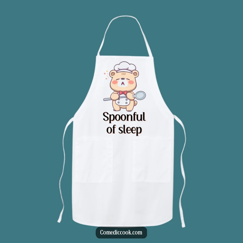 Funny Sleepy Bear Chef Apron: Yawn Your Way Through Cooking, Hilarious Gift