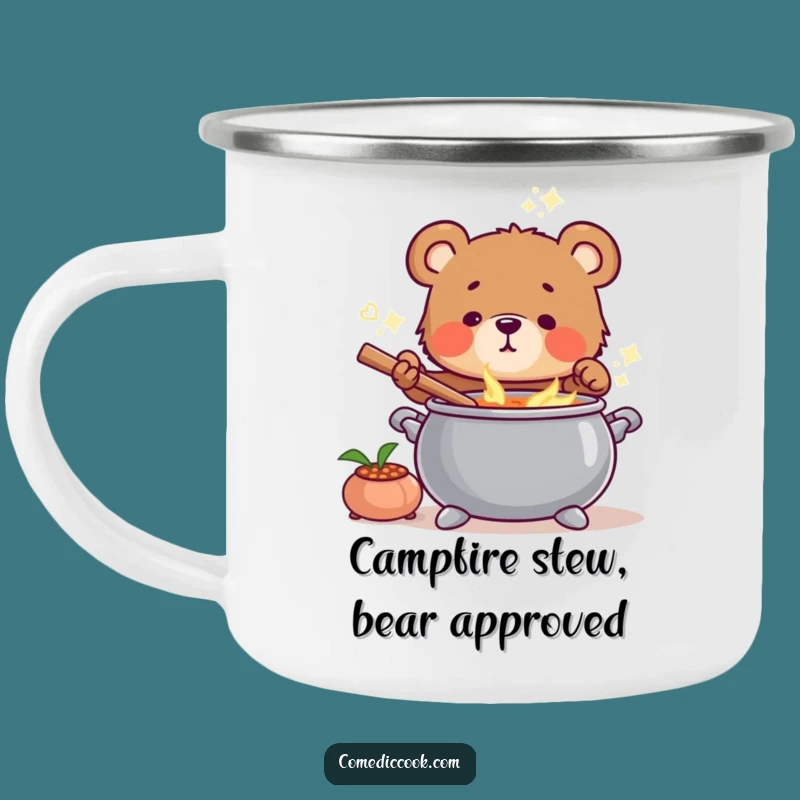 Funny Bear Cub Chef Camping Mug: Your Go-To for Warm Drinks & Outdoor Fun