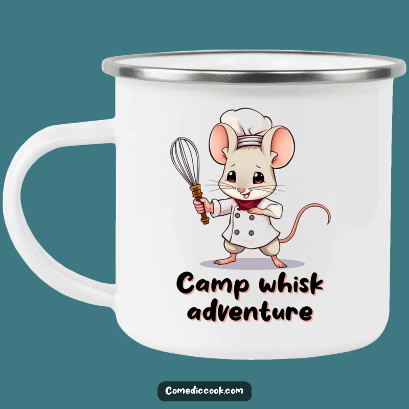 Funny Mouse Chef Camping Mug: Brave Camp Brews, Adventure-Ready Gift