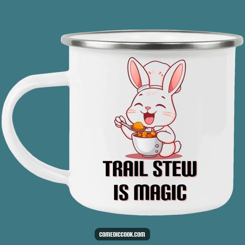 Funny Rabbit Chef Camping Mug: Delicious Camping and Great Taste
