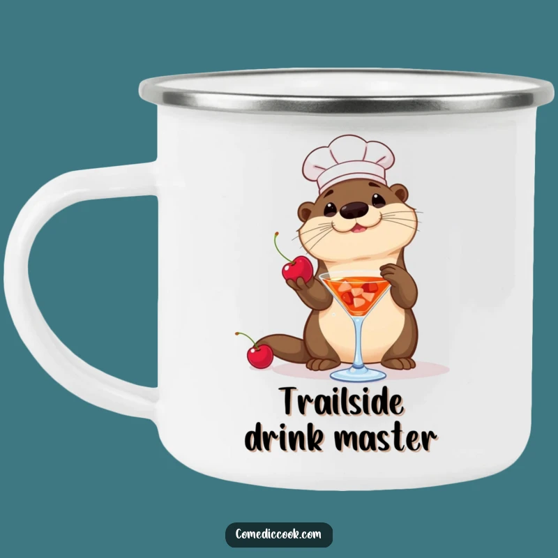 Funny Otter Chef Camping Mug: Sip with Playfulness and Bar Humor!