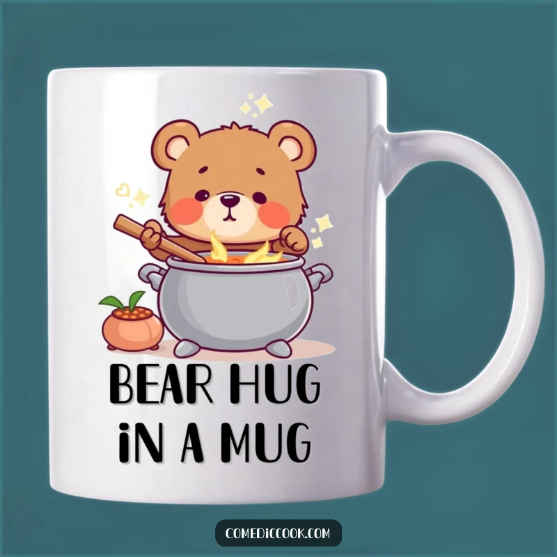 Funny Bear Cub Chef Mug: A Whimsical Gift for Soup Lovers & Nature Fans