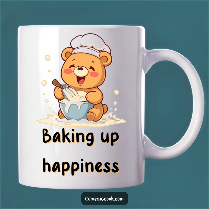 Funny Chef Bear Mug: Kawaii Baking Fun & Humorous Gift for Bakers
