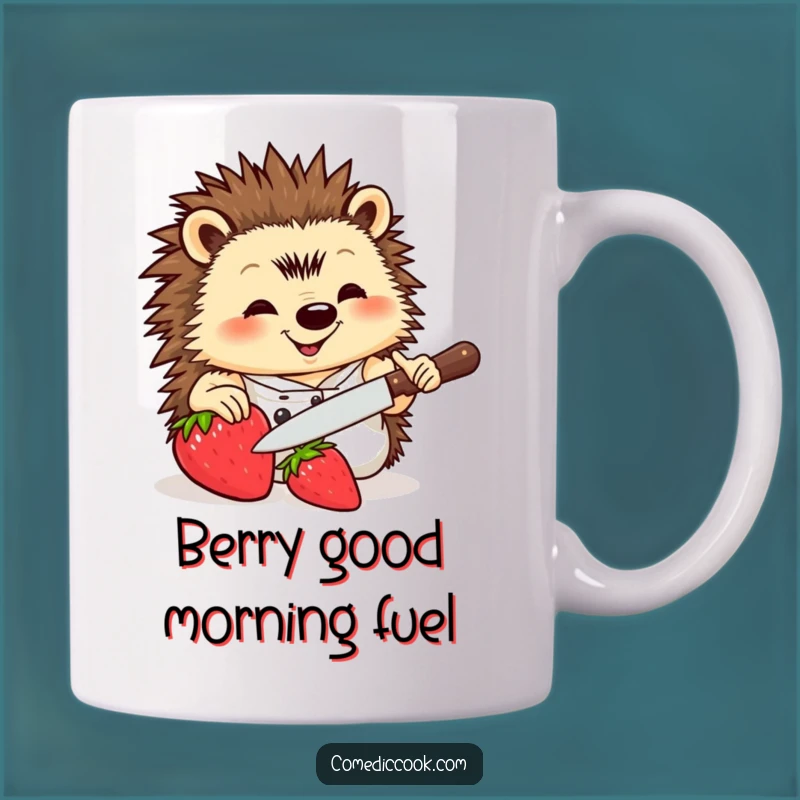 Funny Hedgehog Chef Mug: Whimsical Cooking Gift for Foodie Friends