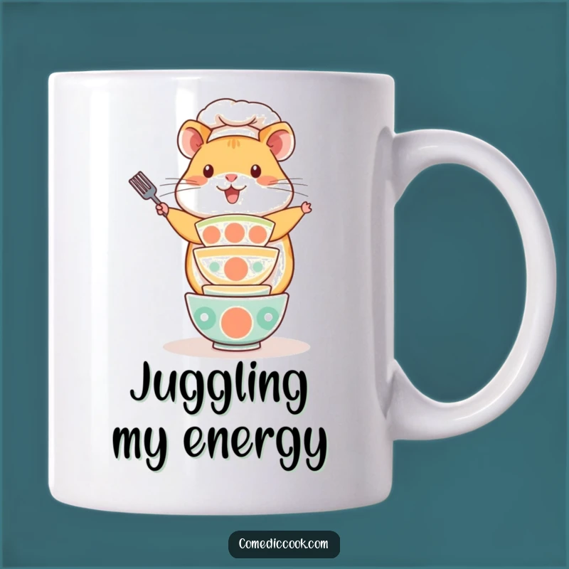 Funny Kawaii Hamster Chef Bowl Mug - Playful Baker Gift for Tiny Treat Lovers