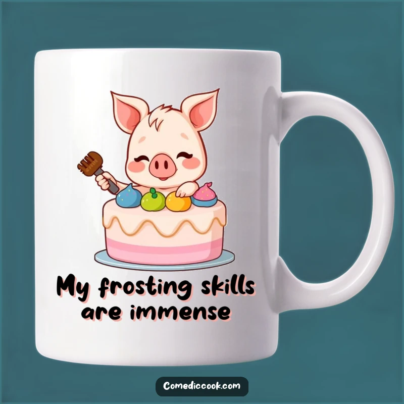 Funny Piglet Cake Decorating Mug: A Hilarious Gift for Bakers