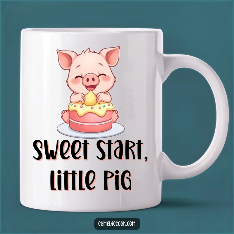 Funny Piglet Frosting Cake Mug: Hilarious Sweet Treat Gift for Dessert Lovers