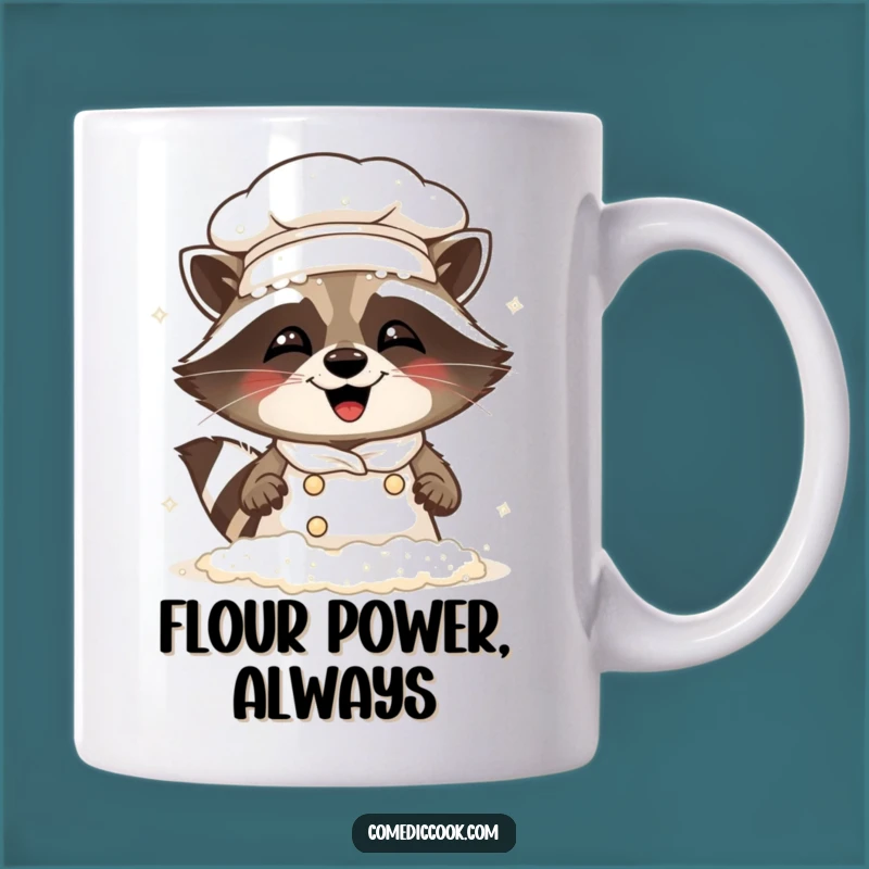 Funny Raccoon Chef Mug: Messy Baker Giggle - Hilarious Gift