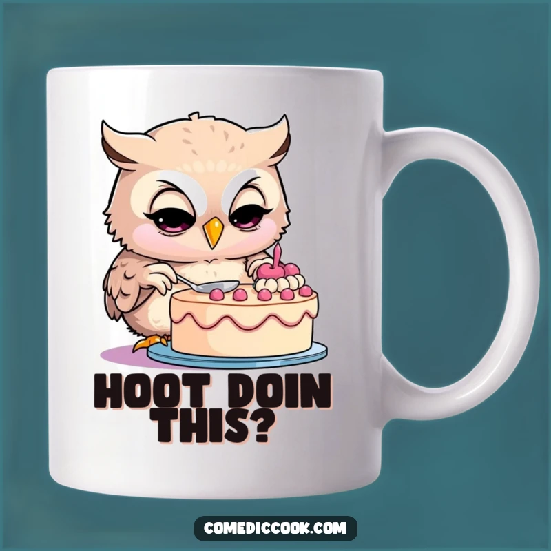 Funny Owl Baker Mug: Perfect Gift for Bakers and Coffee Lovers