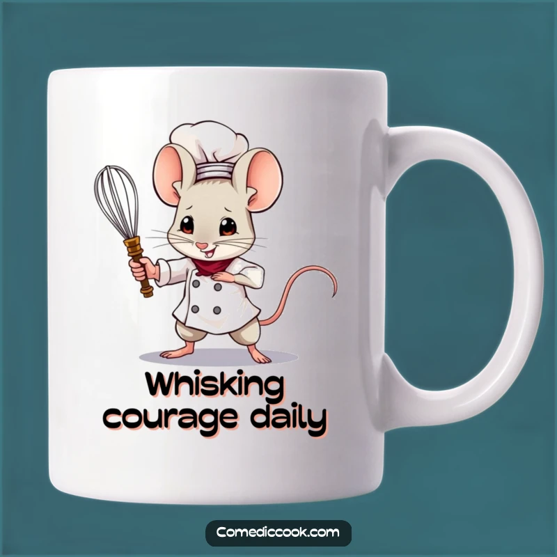 Funny Mouse Chef Mug: Tiny Whisk Warrior, Heroic Kitchen Gift