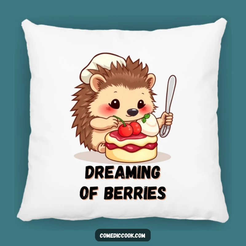 Funny Hedgehog Chef Pillow: Cozy Comfort with Culinary Charm