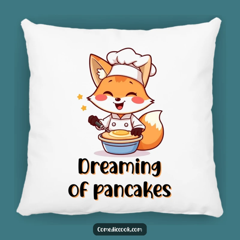 Cozy Funny Fox Chef Pillow: Hilarious Accent for Breakfast Nooks