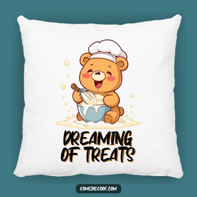 Cozy Funny Chef Bear Pillow: Comfort & Kawaii Baking Decor Gift