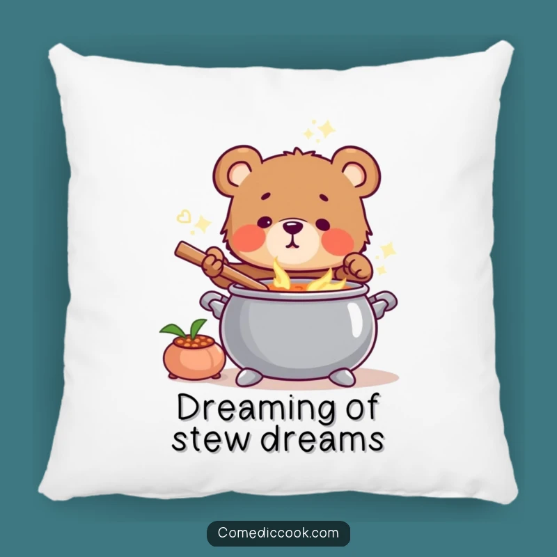 Funny Bear Cub Chef Pillow: Snuggle Up with This Adorable Culinary Companion