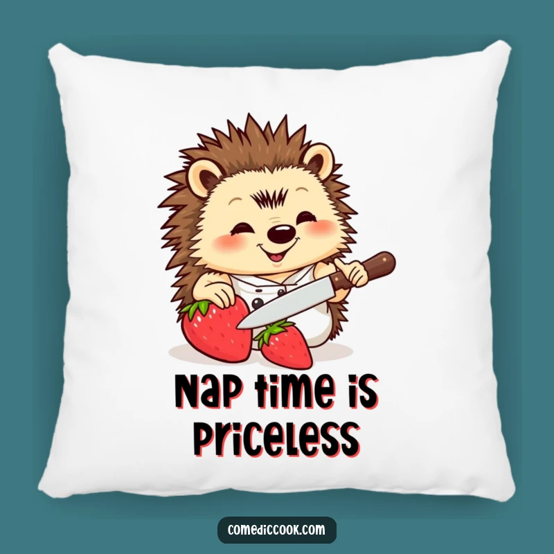 Funny Hedgehog Chef Pillow: Cozy Comfort and Culinary Laughs for Your Home