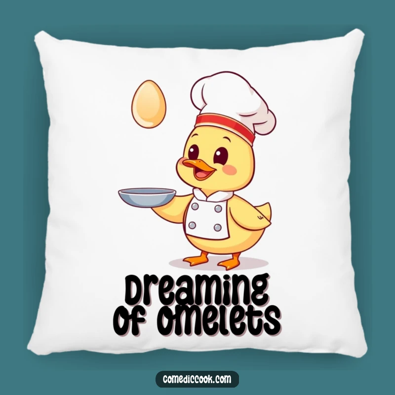 Funny Kawaii Duck Chef Pillow - Giggling Cook's Comfort Cushion, Cute Gift