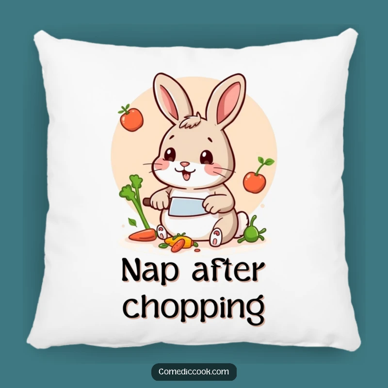 Funny Rabbit Chef Pillow: Cozy and Hilarious Kitchen Decor Accent