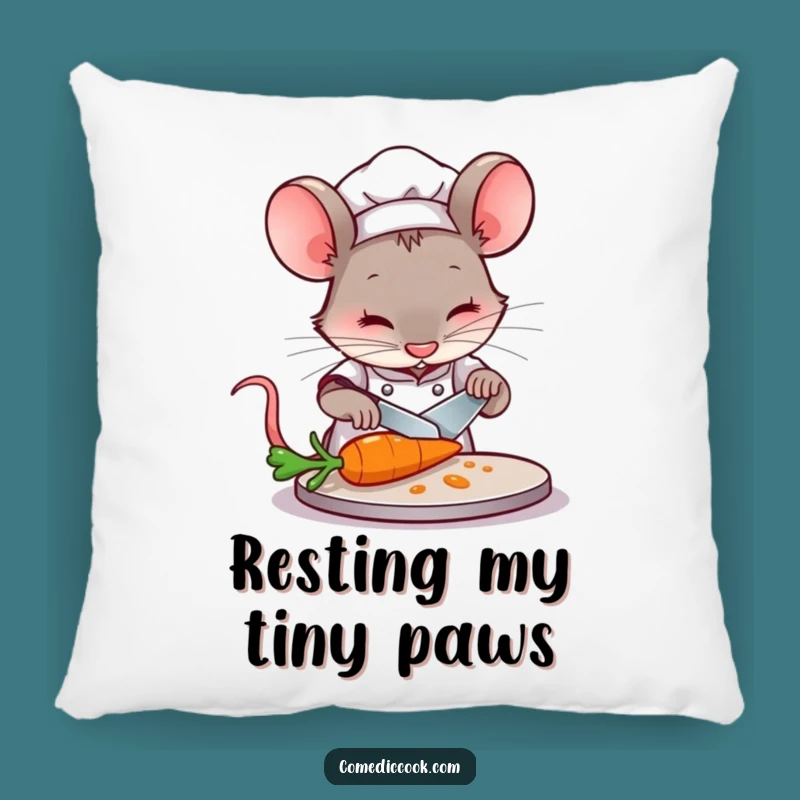 Funny Mouse Chef Pillow: Cozy Comfort Meets Culinary Concentration!