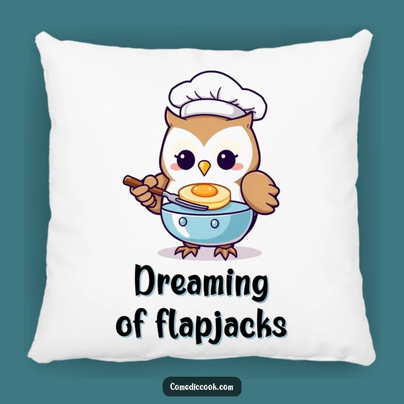 Soft Funny Kawaii Owl Chef Pillow: Cozy Kitchen Accent, Comfy Funny Gift