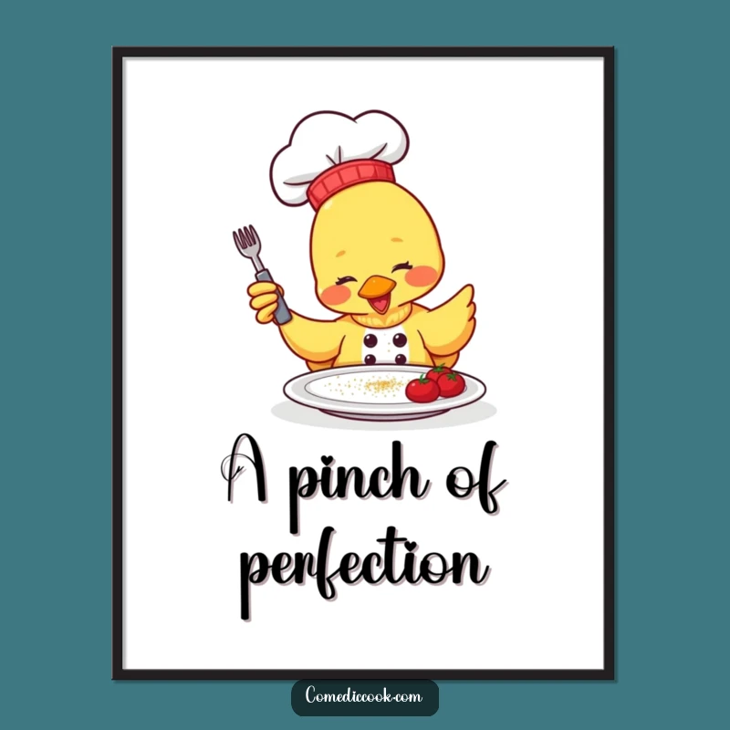 Funny Duck Chef Digital Print: Instant Culinary Art, Perfect Funny Gift!