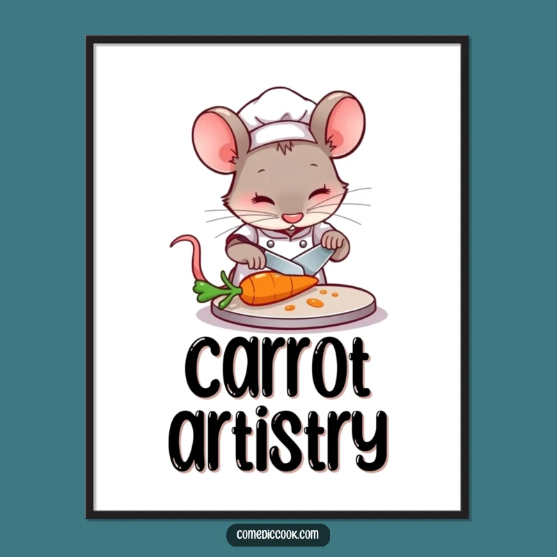 Funny Mouse Chef Digital Art: High-Resolution Culinary Focus for Your Walls!