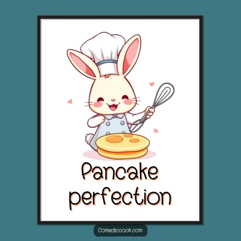 Funny Bunny Chef Digital Art: Instant Whimsical Kitchen Decor