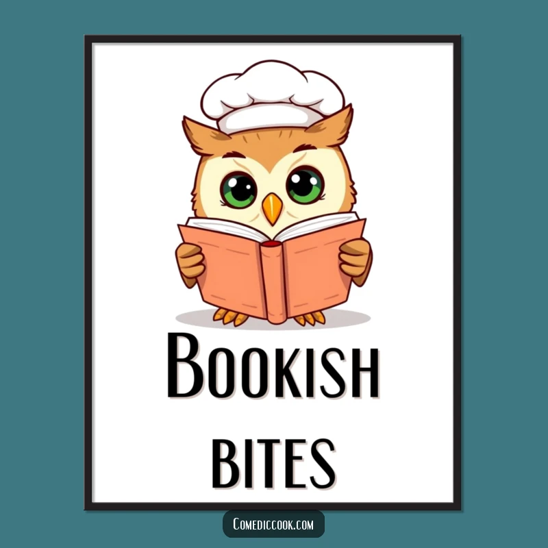 Funny Owl Chef Digital Art: Instant Wise Decor