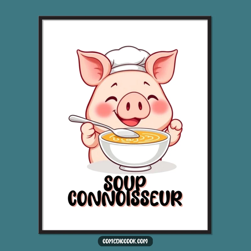 Funny Pig Chef Digital Art: High-Resolution Culinary Comedy for Your Walls!