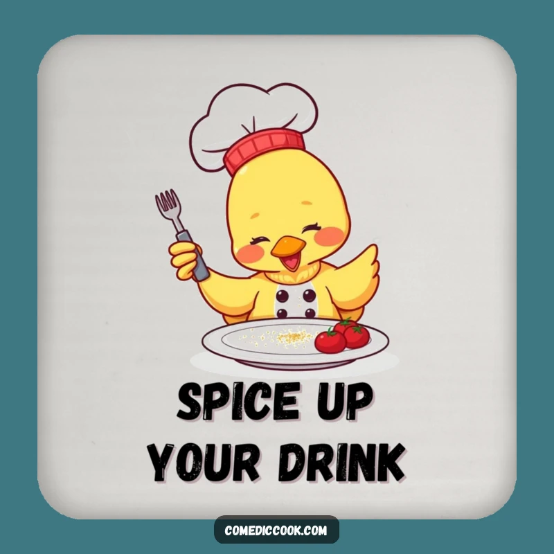 Funny Duck Cookie Coaster: Protect Surfaces with This Chef's Funny Gift!