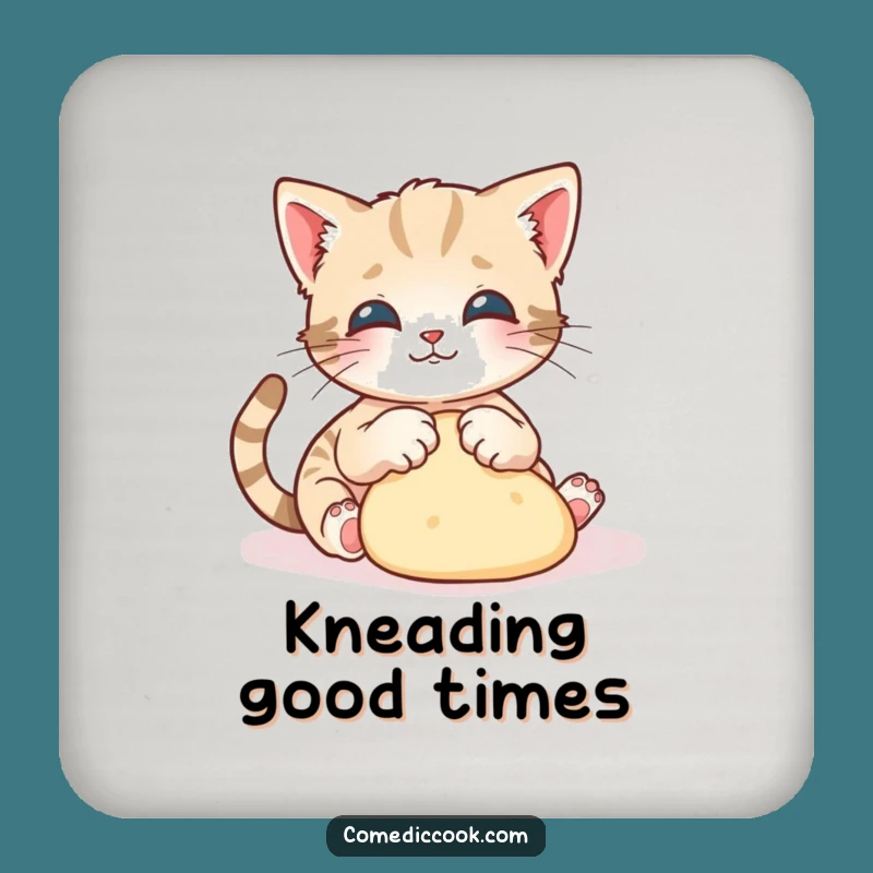 Funny Kitten Baker Drink Coaster: Protect Surfaces with Charm