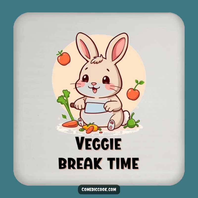 Funny Rabbit Chef Coaster: Hilarious Protection for Your Table