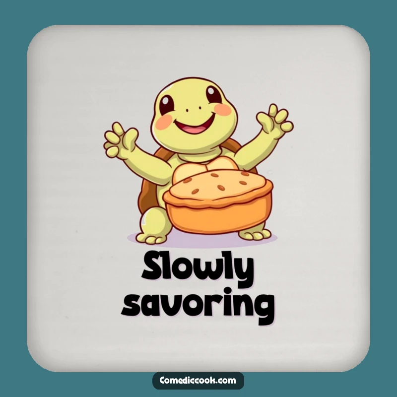 Funny Turtle Baker Drink Coaster: Protect Surfaces with Charm