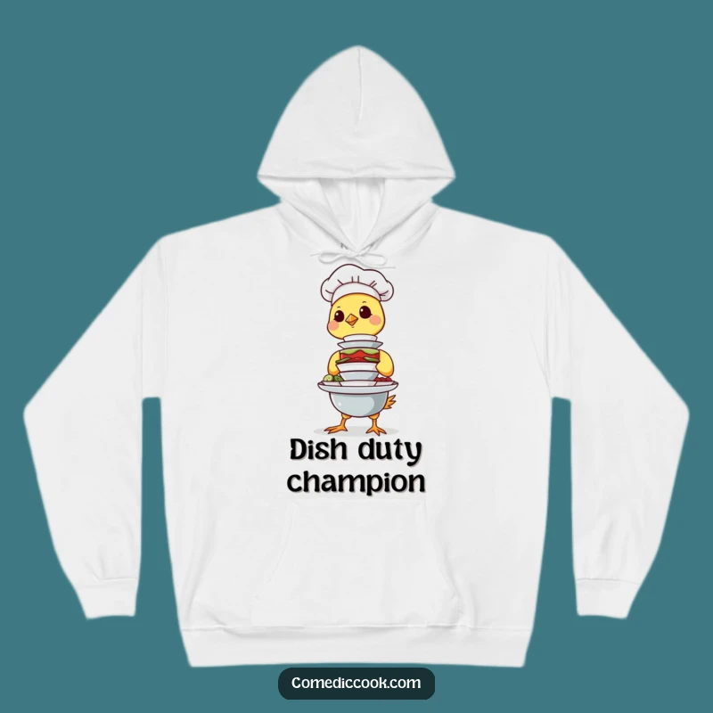 Funny Chick Chef Hoodie: Cozy Balancing Act Vibes, Warm & Hilarious Gift