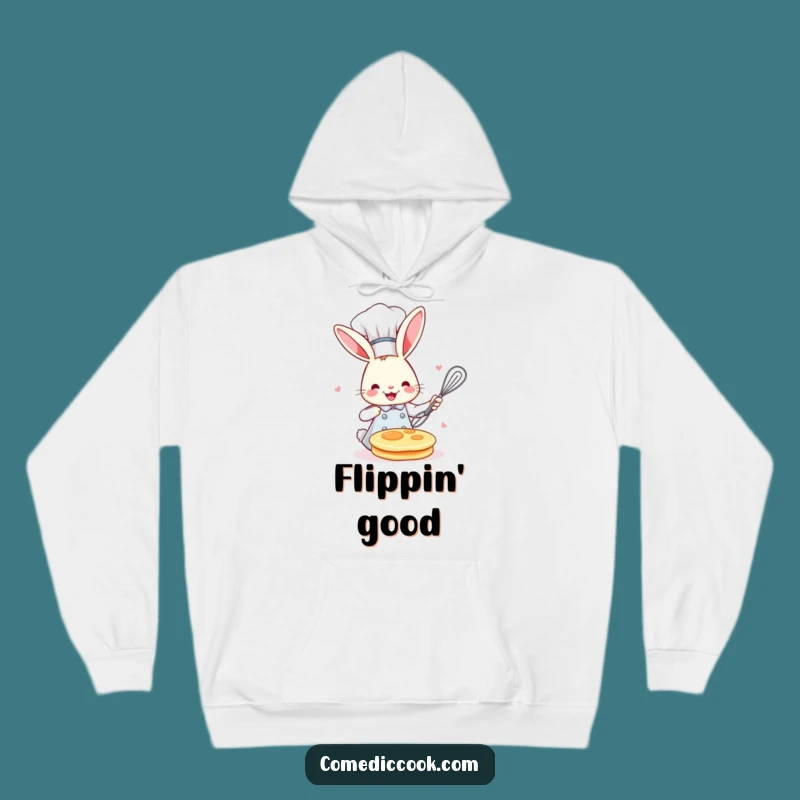 Comfortably Funny Bunny Chef Hoodie: Cozy Culinary Charm