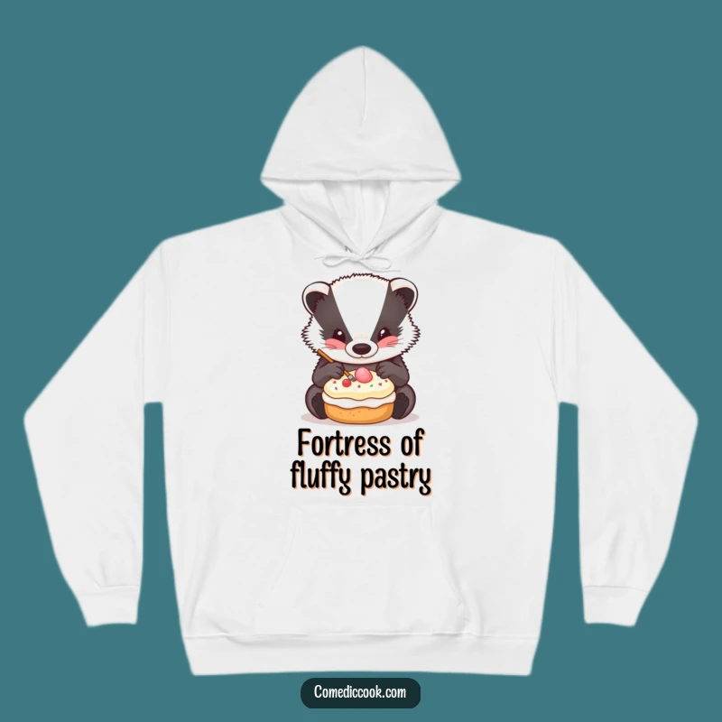 Funny Badger Decorator Hoodie: Cozy Up with Detailed Culinary Charm