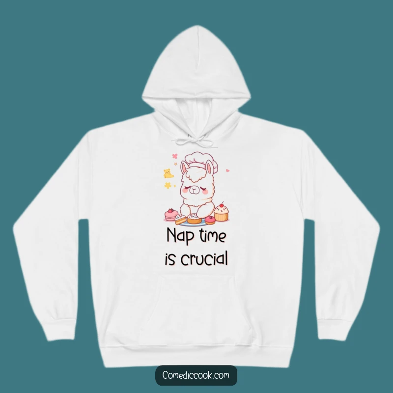 Funny Alpaca Chef Hoodie: Cozy Pastry Dreamer - Warm Gift