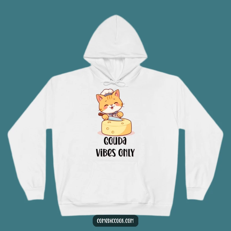 Funny Cat Chef Hoodie: Cozy Cheese Slicing Vibes, Warm & Hilarious Gift