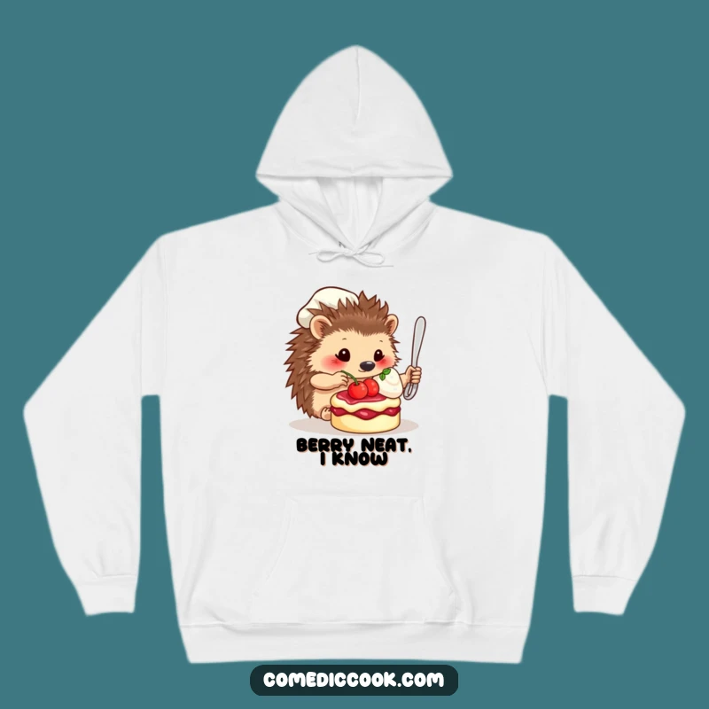 Funny Hedgehog Chef Hoodie: Cozy Up with Culinary Cuteness