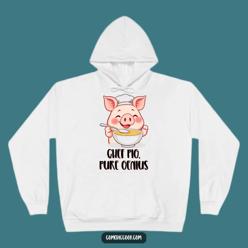 Funny Pig Chef Hoodie: Cozy Up with Culinary Comedy and Warmth!