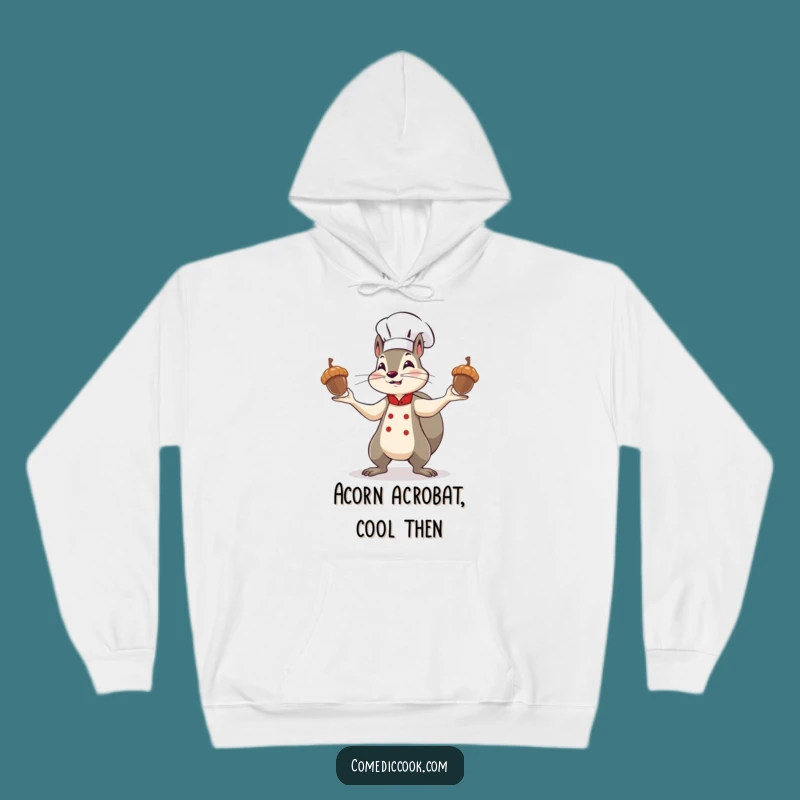 Funny Squirrel Chef Hoodie: Cozy Up with Determination and Acorn-Juggling Fun
