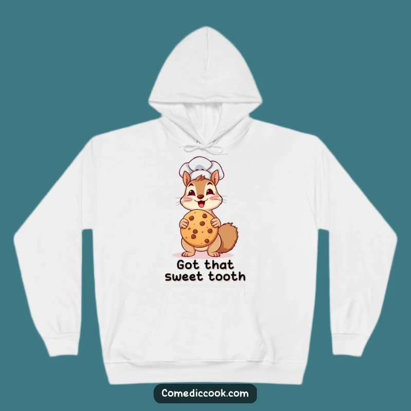 Funny Squirrel Chef Hoodie: Cozy Up with This Giant Cookie Master's Funny Gift!