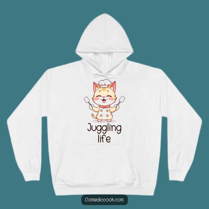 Cozy & Funny Cat Chef Hoodie: Playful Kitchen Comfort