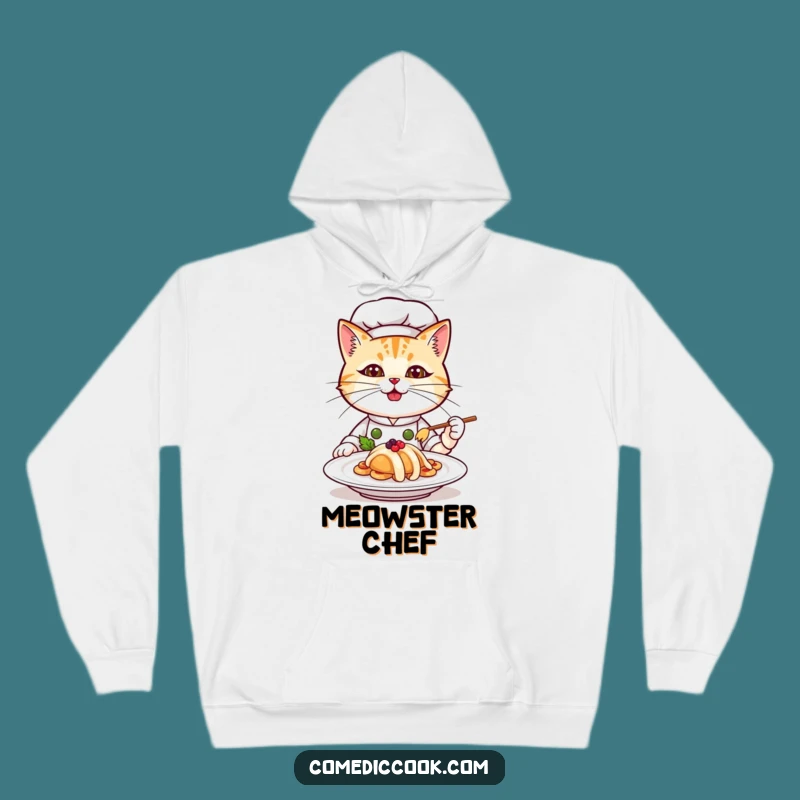 Cozy Funny Cat Chef Hoodie: Warm Up with This Adorable Culinary Design