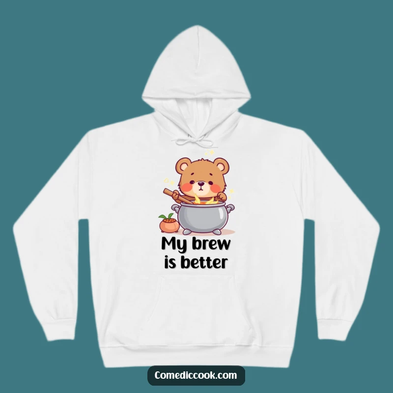 Funny Bear Cub Chef Hoodie: Cozy Up with Adorable Culinary Charm
