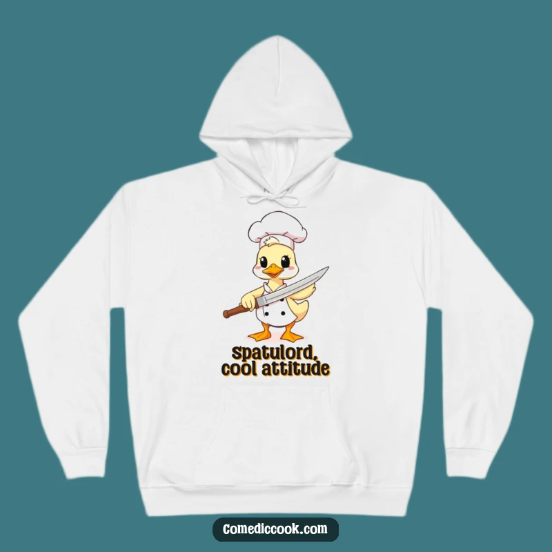 Funny Duck Chef Hoodie: Stay Warm While Battling with Your Spatula Sword
